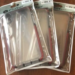 Clear case with red border for iPhone